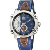 Rebel Mens Weeksville Navy Dial Leather Watch - One Size - Image 2
