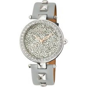 Rebel WoMens Rockaway Parkway Grey/Silver Dial Leather Watch – One Size