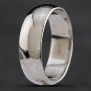 Pre-Owned 18ct White Gold Court 6mm Plain Wedding Ring 4187579