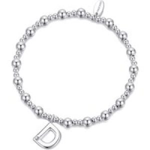 Letter D Preliminary Stretch Bracelet Created with Zircondia® Crystals