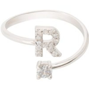 Latelita Womens Initial Ring Silver R Sterling Silver – One Size