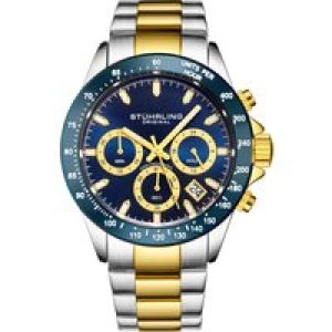 Stührling Mens Ultima 3960 Quartz 42mm Chronograph – Silver Stainless Steel – One Size