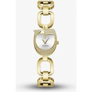 Guess Ladies Gia Gold Tone G Shape Crystal Watch GW0683L2