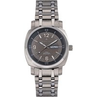 Nautis Mens Stealth Bracelet Watch w/Day/Date - Grey Stainless Steel - One Size - Image 2
