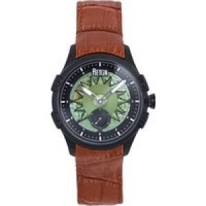 Reign Mens Solstice Automated Semi-Skeleton Watch – Brown Stainless Metal – One Measurement
