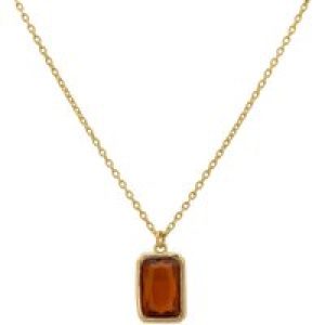 Latelita Womens Portofino Necklace Gold Citrine Sterling Silver – One Size