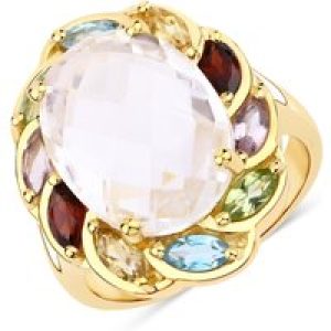 Rafaela Donata Womens Khushi Female Sterling Silver Ring – Gold – Size N