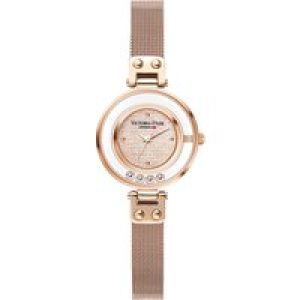 Victoria Hyde London Womens Ladies Watches Small Dial Analog Quartz Woman with Clear Crystal Elegant Gold Watch for Stainless Steel – One Size
