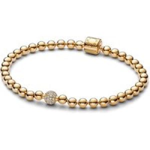 Pandora Gold Beads & Pavé & Bracelet – 17cm