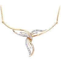 Diamant L'Eternel Womens 9ct Yellow Gold Ladies Diamond Necklace - One Size - Image 2
