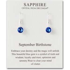 September Birthstone Drop Earrings Created with Sapphire Zircondia® Crystals