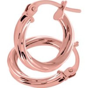 Diamant L’Eternel Womens 9ct Rose Gold Twist Hoop Earrings – One Size