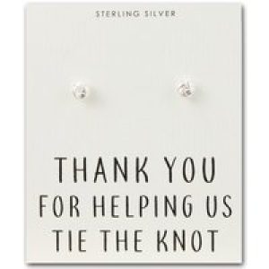 Sterling Silver Thank You for Helping us Tie The Knot Earrings