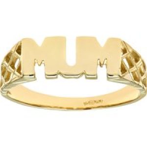 Diamant L’Eternel Womens 9ct Yellow Gold Ladies Mum Ring – Size I