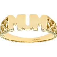 Diamant L'Eternel Womens 9ct Yellow Gold Ladies Mum Ring - Size I - Image 2