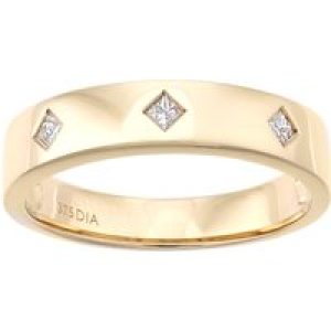 Diamant L’Eternel Womens 9ct Yellow Gold with 0.11ct Diamond Eternity Ring – Size L