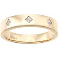 Diamant L'Eternel Womens 9ct Yellow Gold with 0.11ct Diamond Eternity Ring - Size M - Image 2