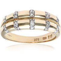 Diamant L'Eternel Womens 9ct Yellow Gold Ladies Diamond Ring - Size L - Image 2