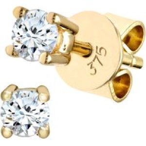 Diamant L’Eternel Womens 9ct Yellow Gold 25pt Diamond Stud Earring – One Size