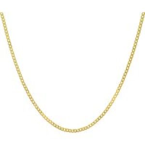 Diamant L’Eternel Unisex 9ct Yellow Gold 6.6g Curb Necklace, 56cm/22″ Length, 3mm Width – One Size