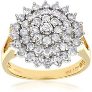 Diamant L’Eternel Womens 18ct Yellow Gold Ladies Diamond Ring – Size P