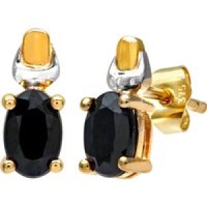 Diamant L’Eternel Womens 9ct Yellow and White Gold Ladies Sapphire Birth Stone Earrings – One Size