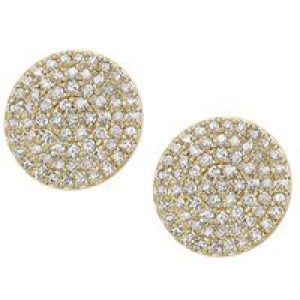 Diamant L’Eternel Womens 9ct Yellow Gold Diamond Cluster Stud Earrings – One Size