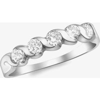 9ct White Gold 5-Stone Crystal Swirl Ring (Q) 5.84.5771 Q - Image 2