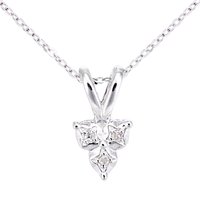 Diamant L'Eternel Womens 9ct White Gold Diamond Star Design Pendant Necklace of Length 46cm - One Size - Image 2