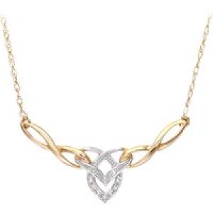 Diamant L’Eternel Womens 9ct Yellow Gold Ladies Diamond Necklace – One Size