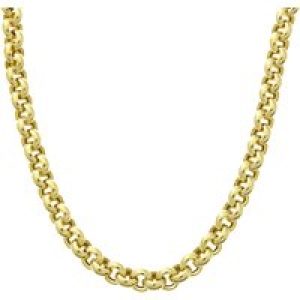Diamant L’Eternel Unisex 9ct Yellow Gold Thick Belcher Chain of 20 Inch/51cm Length and 0.5cm Width – One Size
