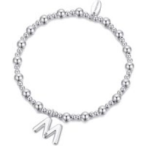 Letter M Preliminary Stretch Bracelet Created with Zircondia® Crystals
