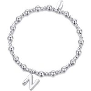 Letter N Preliminary Stretch Bracelet Created with Zircondia® Crystals