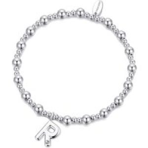 Letter R Preliminary Stretch Bracelet Created with Zircondia® Crystals
