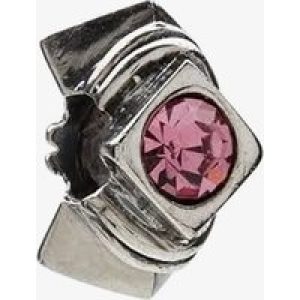 Chamilia Sterling Silver Diamond Shape Pink Cubic Zirconia Bead Jb 5C