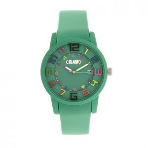 Crayo Festival Unisex Watch w/ Date – Teal Stainless Steel – One Size
