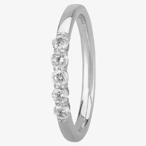 1888 Collection Platinum 0.30ct Five-Stone Diamond Ring HET1001(.30CT PLUS)- E-F/VS2-SI1/0.30ct