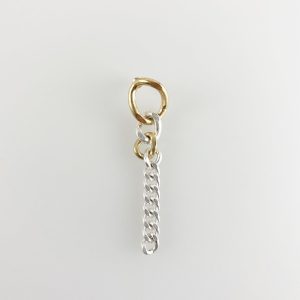 SVNX Mens Drop Style Chain Earring – Multicolour Steel – One Size