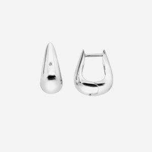 Hot Diamonds Soul Silver Huggie Hoop Diamond Earrings DE793