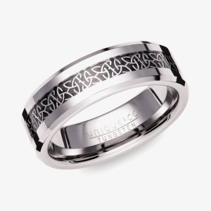 Unique Tungsten Silver Celtic 7mm Band Ring TUR-149-68