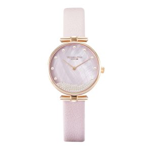 Victoria Hyde London Womens Watch Pearl Dial Pink Leather – One Size