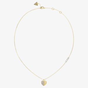 Guess Lovely Gold plated Heart Crystal Necklace UBN03035YG