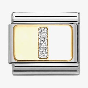 Nomination CLASSIC Silver Glitter Letter I Charm 030291/09