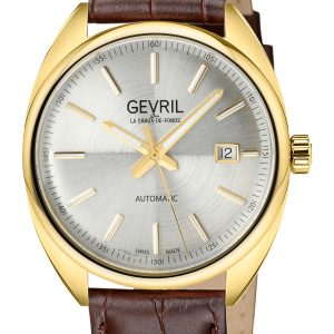 Gevril Mens Five Points 48704A Swiss Automatic Sellita SW200 Watch – Silver – One Size