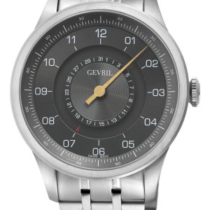Gevril Mens Jones St. 2105 Swiss Automated Sellita SW200 Watch – Silver – One Dimension