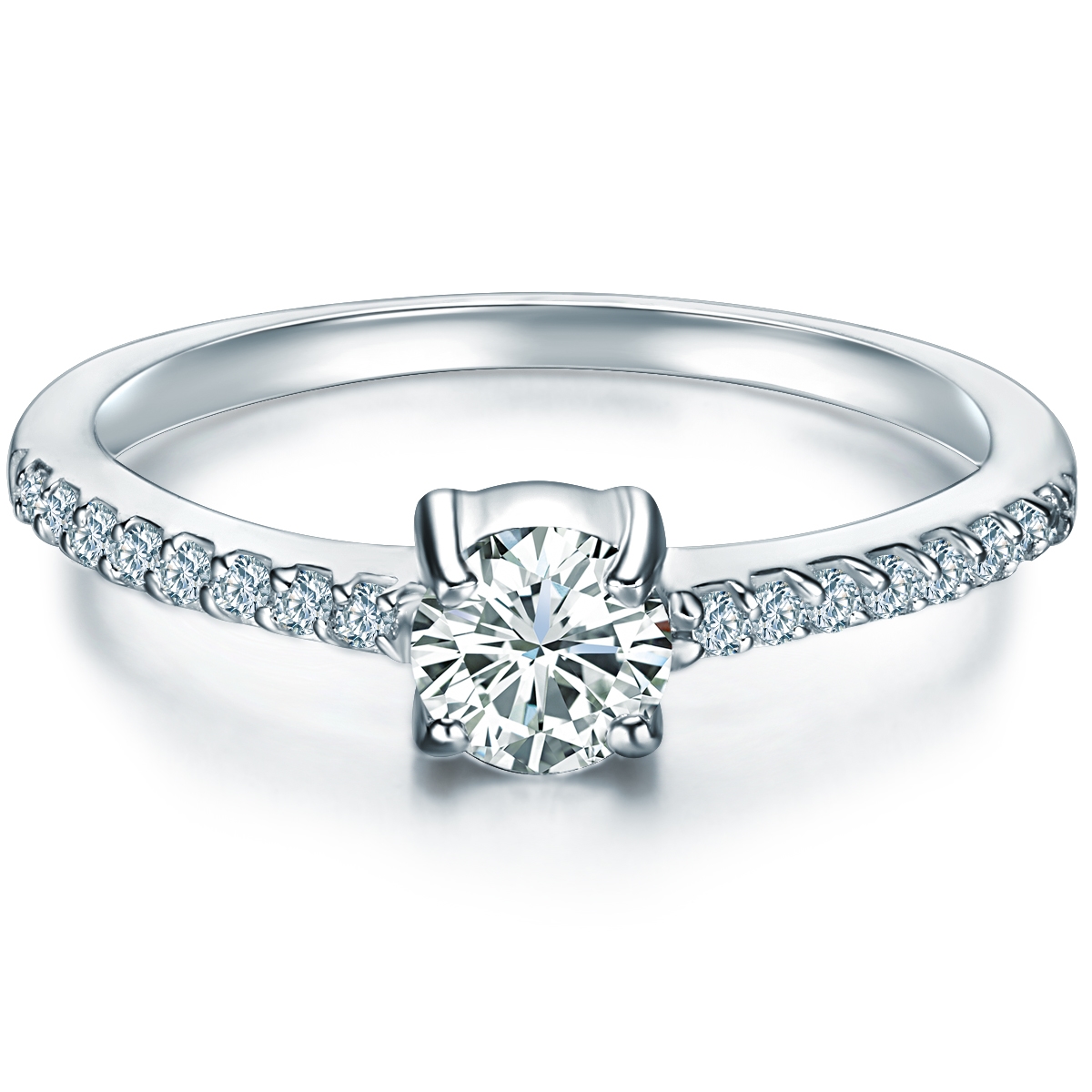 Tresor 1934 Womens Trilani Feminine Sterling Silver Ring - Dimension N
