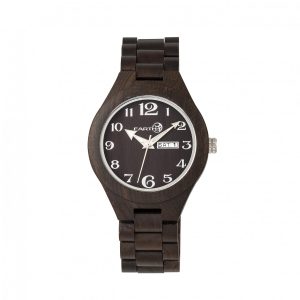 Earth Wood Unisex Sapwood Bracelet Watch w/Date – Brown – One Size