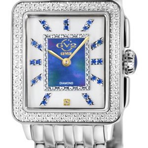 Gv2 through Gevril Womens Padova Gemstone Swiss Diamond Watch – Silver Stainless Metal – One Measurement