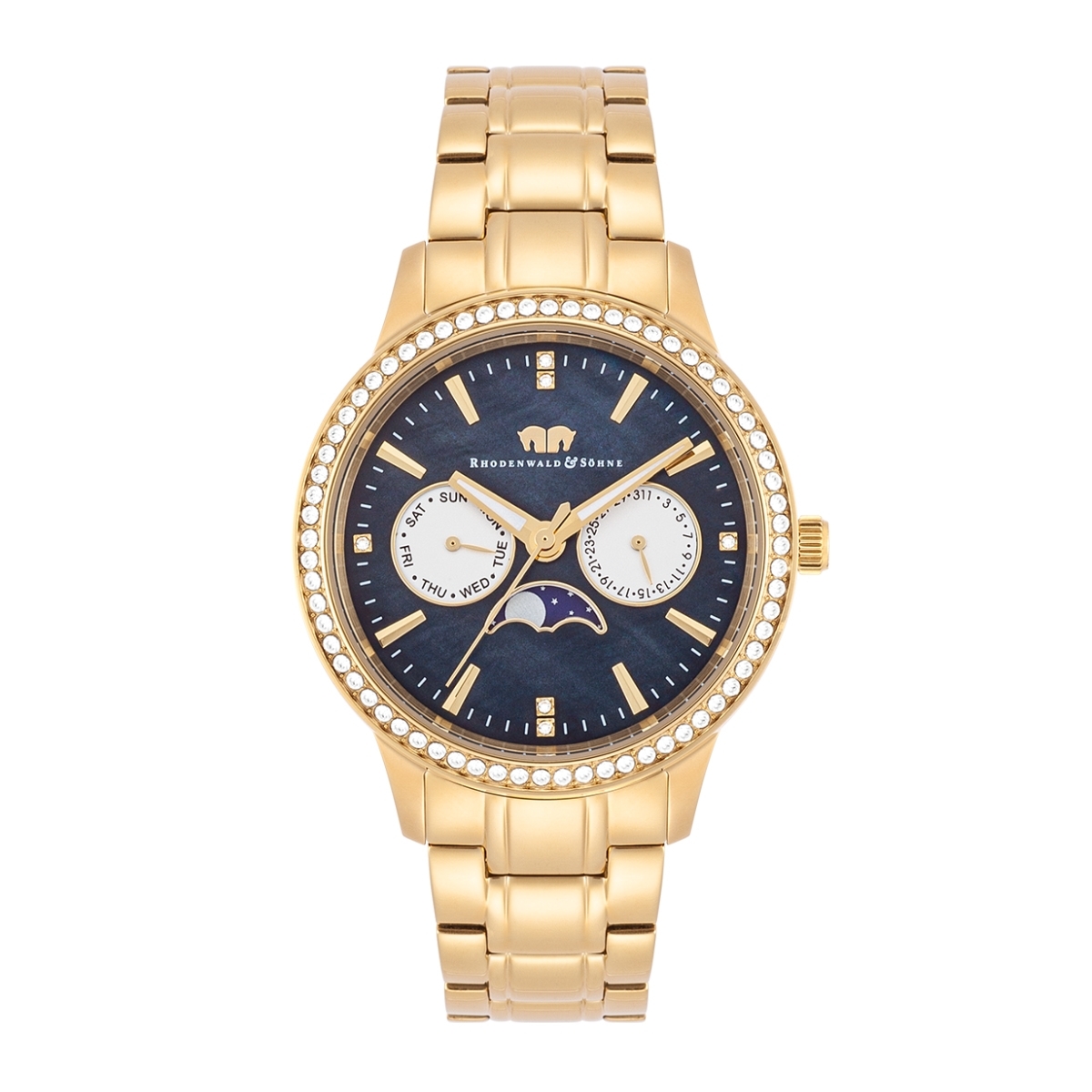 Rhodenwald & Söhne Womens Female Stainless steel Watch 38,0 mm - Gold Stainless Steel (archived) - One Size