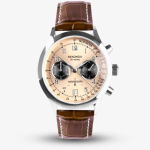 Sekonda Archer Silver & Rose Gold Chronograph watch 30236